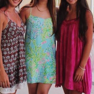 Lilly Pulitzer Coral Print Spaghetti Strap Dress